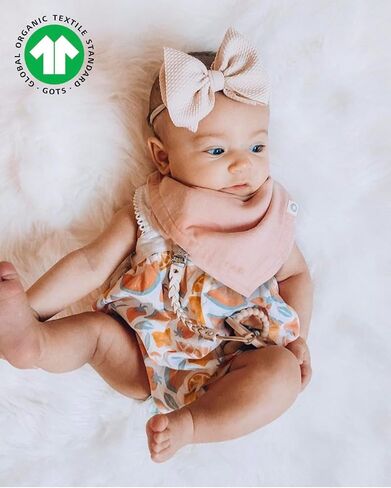Indi Organic Baby Bandana Bibs – Fairtrade 4-Way Reversible Drool Bibs 5PK in Saudi Arabia