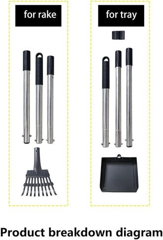 windhunt Pooper Scooper for Large,Medium,Small Dogs,Detachable Long Handle Tray and Rake,Rust Proof Stainless Metal Dog Pooper Scooper for Pet Waste Removal. in Kuwait