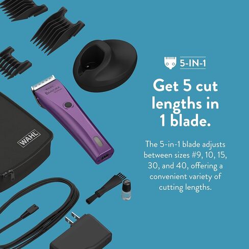 Wahl Professional Animal Bravura Lithium Ion Clipper, 41870-0423, Purple in Saudi Arabia
