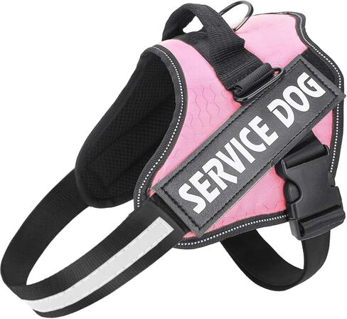 MUMUPET Service Dog Harness, No Pull Easy On and Off Pet Vest Harness, 3M Reflective Breathable & Easy Adjust Pet Halters with Nylon Handle - No More Tugging or Choking for Small Medium Large Dogs in Kuwait