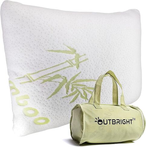 Outbright Memory Foam Camping Pillow for Backpacking - Compressible Pillow for Camping, Traveling, and Backpacking, Camping and Travel Accessories for Sleeping (Large) in Saudi Arabia