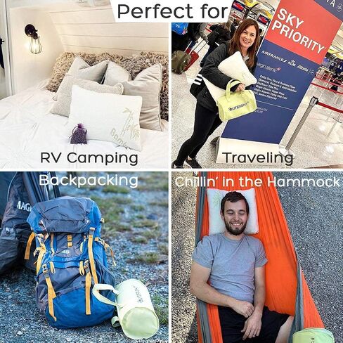 Outbright Memory Foam Camping Pillow for Backpacking - Compressible Pillow for Camping, Traveling, and Backpacking, Camping and Travel Accessories for Sleeping (Large) in Saudi Arabia