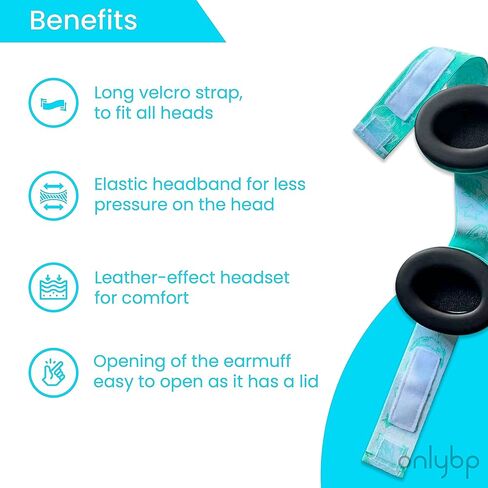 OnlyBP Baby Ear Muffs for Ear Protection - Comfortable Noise Cancelling Headphones for Kids to Sleep and Travel - Includes extra Elastic Headband and Sleep Mask in Kuwait