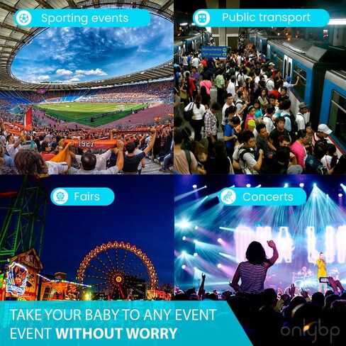 OnlyBP Baby Ear Muffs for Ear Protection - Comfortable Noise Cancelling Headphones for Kids to Sleep and Travel - Includes extra Elastic Headband and Sleep Mask in Kuwait