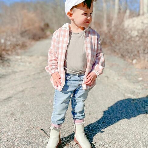 Toddler Baby Boy Hooded Jackets Color Block Long Sleeve Button Down Shirts Corduroy Casual Outwear Coat Fall Clothes in Saudi Arabia
