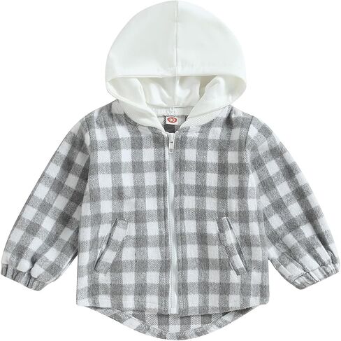 Toddler Baby Boy Hooded Jackets Color Block Long Sleeve Button Down Shirts Corduroy Casual Outwear Coat Fall Clothes in Saudi Arabia