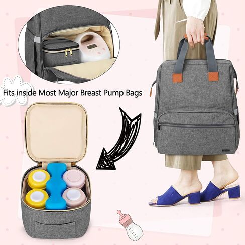 Teamoy Breastmilk Cooler Bag with Ice Pack, Baby Bottles Bag for up to 4 Large 5 Ounce Bottles Without Nipple, Perfect for Working Mom Mother, Dandelion in Saudi Arabia