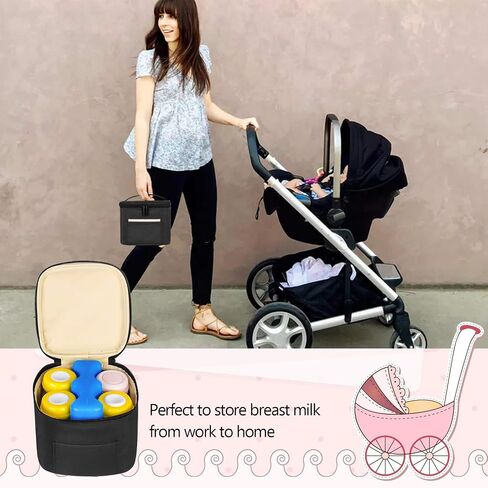 Teamoy Breastmilk Cooler Bag with Ice Pack, Baby Bottles Bag for up to 4 Large 5 Ounce Bottles Without Nipple, Perfect for Working Mom Mother, Dandelion in Saudi Arabia