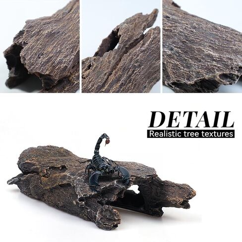 Fish Tank Decorations - Large Aquarium Decorations Air Bubbler Tree Fish House for Betta Hideout Caves Buddha Decor Temple Ruins Arched Betta Fish Accessories Reptile House Shelter Decor (Wood A-M) in Kuwait