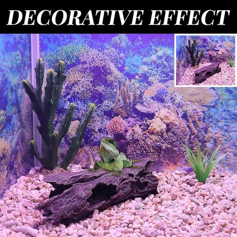 Fish Tank Decorations - Large Aquarium Decorations Air Bubbler Tree Fish House for Betta Hideout Caves Buddha Decor Temple Ruins Arched Betta Fish Accessories Reptile House Shelter Decor (Wood A-M) in Kuwait