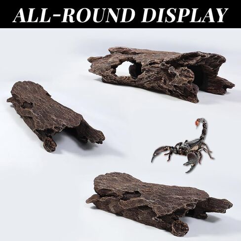 Fish Tank Decorations - Large Aquarium Decorations Air Bubbler Tree Fish House for Betta Hideout Caves Buddha Decor Temple Ruins Arched Betta Fish Accessories Reptile House Shelter Decor (Wood A-M) in Kuwait