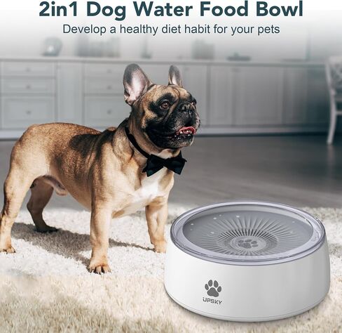 UPSKY 3L الكلب وعاء الماء 101oz كبير لا تسرب وعاء الكلب مع حصيرة التغذية البطيئة، سبلاش والدليل على موزع المياه الحيوانات الأليفة مع المرشحات، وعاء الشرب البطيء مركبة محمولة السفر وعاء الماء للكلاب والقطط in Kuwait