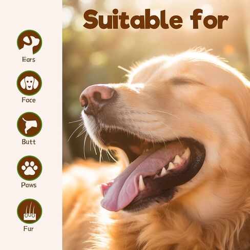 ATIFBOP Dog Wipes for Paws and Bum, Plant Based Pet Grooming Wipes Natural and Gentle, 400 Wipes for Cleaning & Grooming Fragance-Free in Saudi Arabia