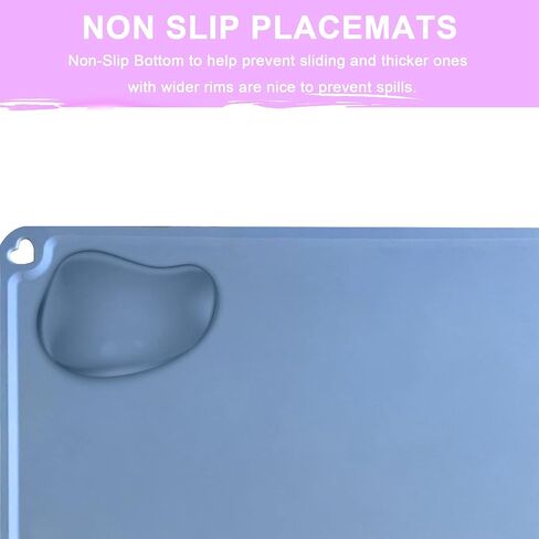 Silicone Placemats for Toddler, Non-Slip Baby Table Mat for Restaurants, Dishwasher Safe & Travel Ready | 3 Pack Wipeable Kids Placemats for Dining Table in Saudi Arabia
