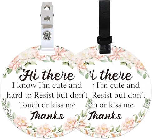 PLIGREAT 2 Pack Please Don't Touch or Kiss Baby Sign Baby Shower Gifts Stop Touching Baby Sign Hang Tags for Newborn Baby Girls Boys Preemies Stroller Baby Carrier Car Seat No Touching Baby Signage in Saudi Arabia