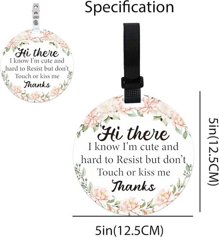 PLIGREAT 2 Pack Please Don't Touch or Kiss Baby Sign Baby Shower Gifts Stop Touching Baby Sign Hang Tags for Newborn Baby Girls Boys Preemies Stroller Baby Carrier Car Seat No Touching Baby Signage in Saudi Arabia