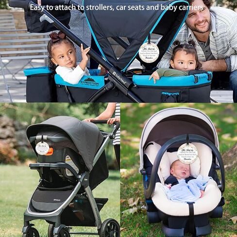 PLIGREAT 2 Pack Please Don't Touch or Kiss Baby Sign Baby Shower Gifts Stop Touching Baby Sign Hang Tags for Newborn Baby Girls Boys Preemies Stroller Baby Carrier Car Seat No Touching Baby Signage in Saudi Arabia