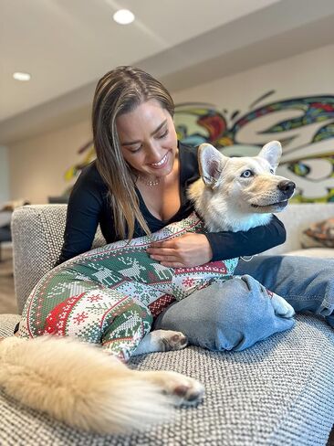 Shed Defender Original Dog Onesie - Seen on Shark Tank, Shedding Bodysuit for Dogs, Recovery Suit for Post-surgery Spay & Neuter, Anxiety Vest Calming Shirt, Hot Spot Allergy Protection, Vet Approved in Kuwait