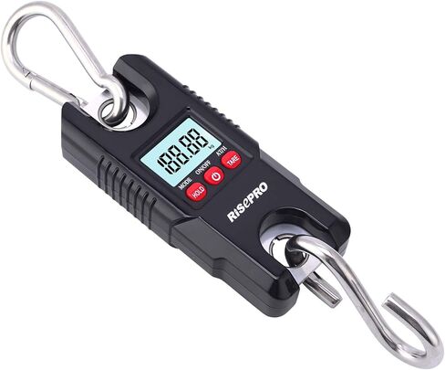 Hanging Scale 660Lb 300Kg, RISEPRO for Industrial, Farm, Hunting, Bow Draw Weight, Big Fish & Hoyer Lift with Accurate Sensor in Kuwait