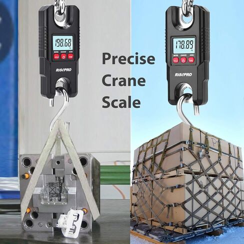 Hanging Scale 660Lb 300Kg, RISEPRO for Industrial, Farm, Hunting, Bow Draw Weight, Big Fish & Hoyer Lift with Accurate Sensor in Kuwait