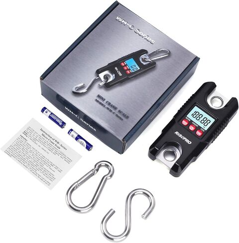 Hanging Scale 660Lb 300Kg, RISEPRO for Industrial, Farm, Hunting, Bow Draw Weight, Big Fish & Hoyer Lift with Accurate Sensor in Kuwait