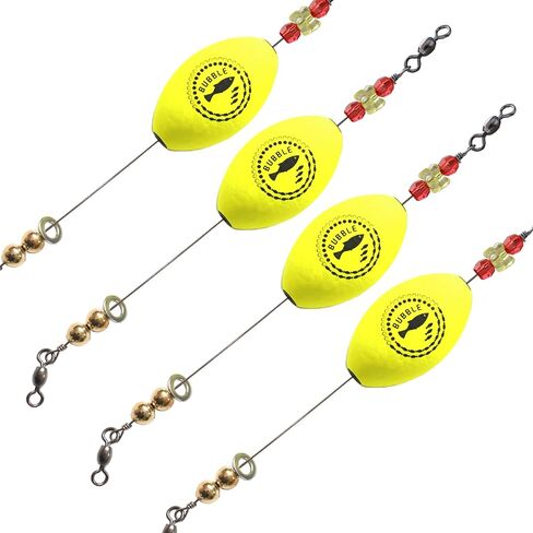 Popping Corks 4 Pc Weighted Rattle Floats Saltwater Bobbers in Saudi Arabia