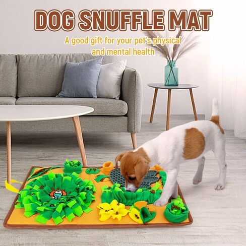 2-in-1 Suffle Mat & Licking Pad for Dogs Cat,Pet Snuffle Mat for Dogs Small Medium Large,Sniff Mat Nosework Feeding Mat,Dog Enrichment Toys,Interactive Lick Mat Puzzle Toys for Boredom and Stimulating in Kuwait