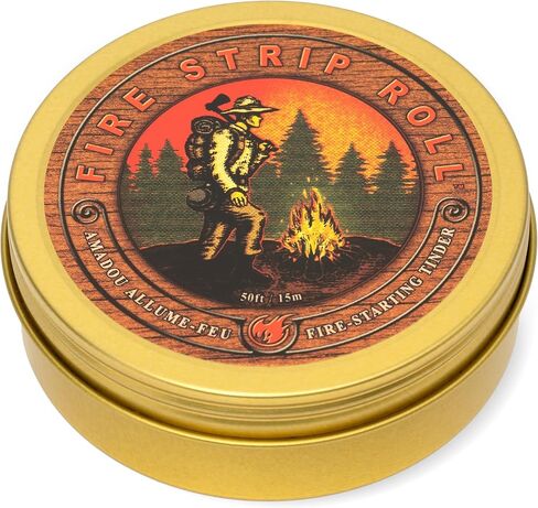 Procamptek Fire Strip Roll بطول 55 قدمًا من الشمع المقاوم للطقس، شريط تيندر للطوارئ، والتخييم، والبقاء على قيد الحياة، وحفر النار | صنع في أمريكا الشمالية in Kuwait