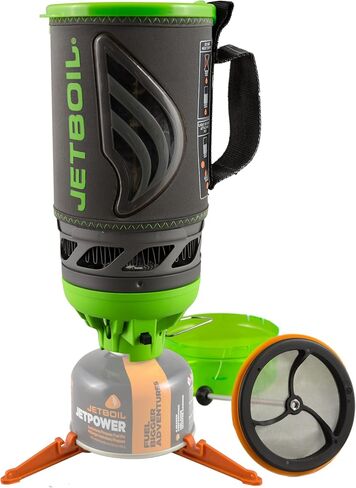 Jetboil Flash Java Kit للتخييم وحقيبة الظهر نظام الطبخ مع صانع القهوة بالضغط الفرنسي من السيليكون in Kuwait