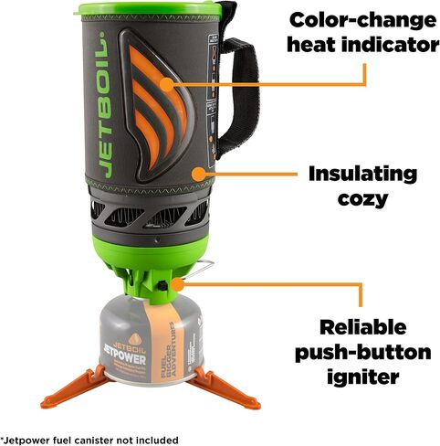 Jetboil Flash Java Kit للتخييم وحقيبة الظهر نظام الطبخ مع صانع القهوة بالضغط الفرنسي من السيليكون in Kuwait