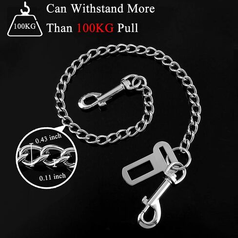 Stainless Steel No Chew Dog Car Seatbelt Pet Vehicle Safety Restraint Cable in Kuwait