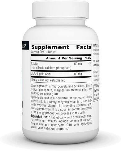 Source Naturals Alpha Lipoic Acid 200 mg Supports Healthy Sugar Metabolism, Liver Function & Energy Generation - 120 Tablets in Saudi Arabia