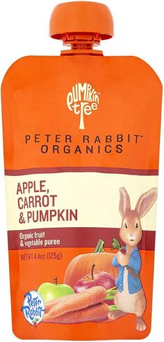 Peter Rabbit Organics Baby Food - Organic - Vegetable And Fruit Puree - Pumpkin Carrot And Apple - 4.4 Oz - Case Of 10 in Kuwait