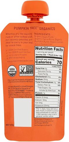 Peter Rabbit Organics Baby Food - Organic - Vegetable And Fruit Puree - Pumpkin Carrot And Apple - 4.4 Oz - Case Of 10 in Kuwait