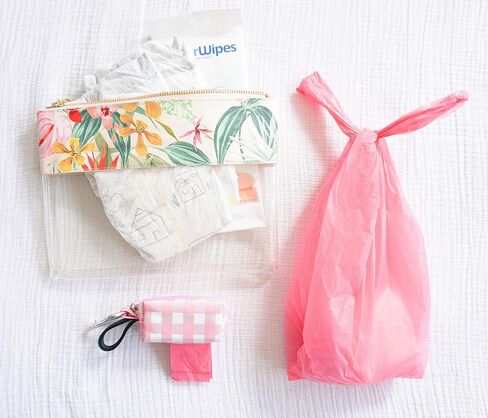 حقائب حفاضات أوبيبي باجز للاستعمال مرة واحدة، عدد 144، عدد 12 لفة من حقائب كبيرة بمقبض ربط، معطرة (وردي) in Kuwait