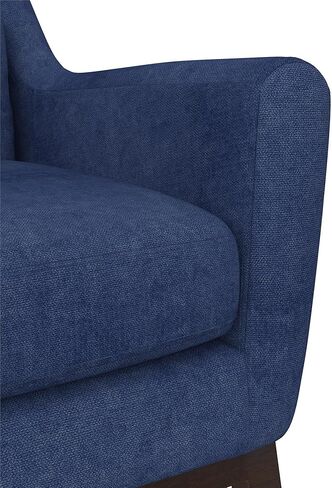 Little Seeds Sophie Mid-Century Rocker with Lumbar Pillow, Navy Blue Linen in Kuwait