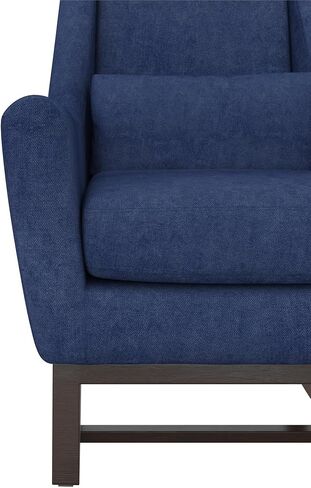 Little Seeds Sophie Mid-Century Rocker with Lumbar Pillow, Navy Blue Linen in Kuwait