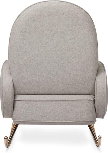Nursery Works Compass Rocker in Black Velvet with Rose Gold Legs, Greenguard Gold and CertiPUR-US Certified in Saudi Arabia
