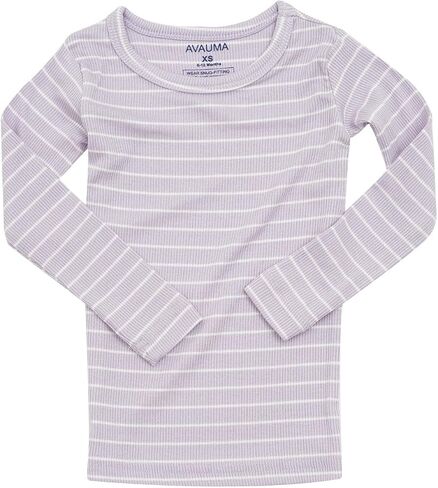 AVAUMA Stripe Pattern Baby Boys Girls Pajama Set Kids Toddler Snug fit Ribbed Sleepwear pjs for Daily Life Style in Saudi Arabia