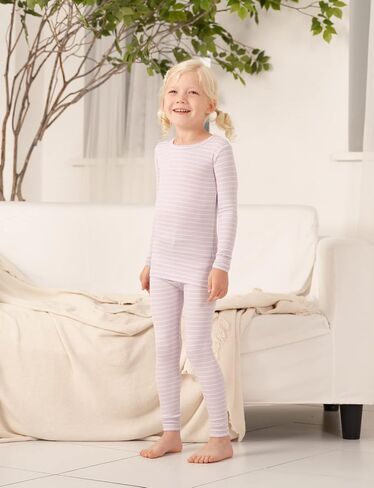 AVAUMA Stripe Pattern Baby Boys Girls Pajama Set Kids Toddler Snug fit Ribbed Sleepwear pjs for Daily Life Style in Saudi Arabia