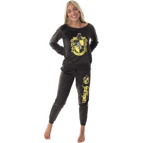 Harry Potter Juniors' Hogwart Castle House Crest Fleece Jogger Pajama Set - All 4 Houses Available