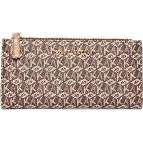 ان كلاين محفظة ثنائية الطي بشعار ايه كيه كيوب، لون بني كريمي/سرج، كريمي - بني/سادل، مقاس واحد in Kuwait