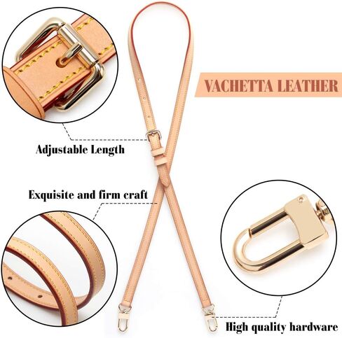 حزام جلدي من SMART DK Vachetta حزام كروس قابل للتعديل للحقائب الصغيرة Pochette Mini NM Eva Favorite PM MM Nano Speedy مع صندوق هدايا in Kuwait