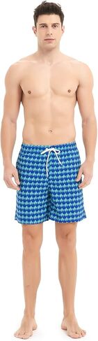 ملابس سباحة عصرية مطبوعة من Jimlieay، ملابس سباحة كاجوال خفيفة الوزن للشاطئ وخصر قصير للرجال in Kuwait