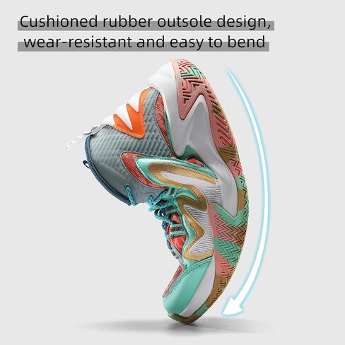 VITIKE Men's Air Cushioning Basketball Shoes Sneakers Men Breathable Mid Top Tennis Running Shoes Fashion Arch Support Team Training Shoes Non-Slip in Saudi Arabia