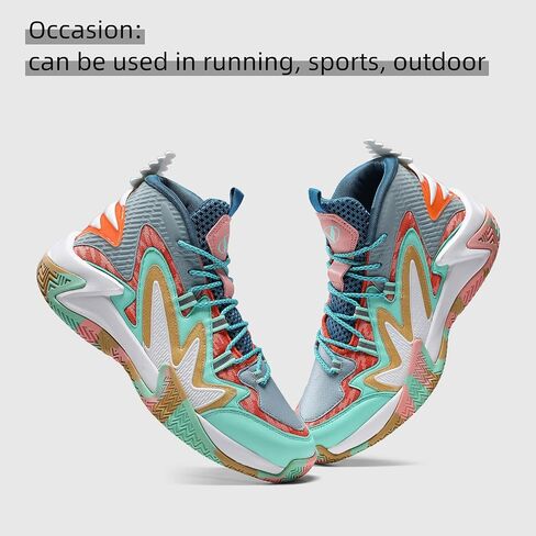 VITIKE Men's Air Cushioning Basketball Shoes Sneakers Men Breathable Mid Top Tennis Running Shoes Fashion Arch Support Team Training Shoes Non-Slip in Saudi Arabia