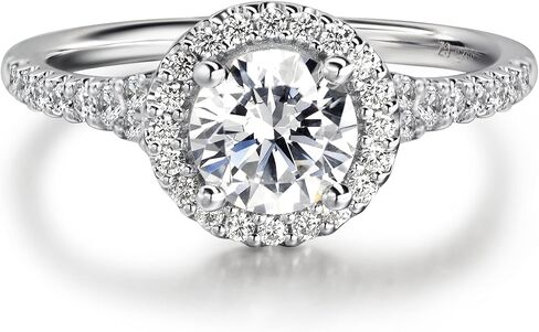 الكلاسيكية هالو 1ct 6.5 مللي متر الجولة الرائعة قص D اللون VVS مويسانيتي خواتم الخطبة للنساء خاتم مويسانيتي الفضة in Kuwait