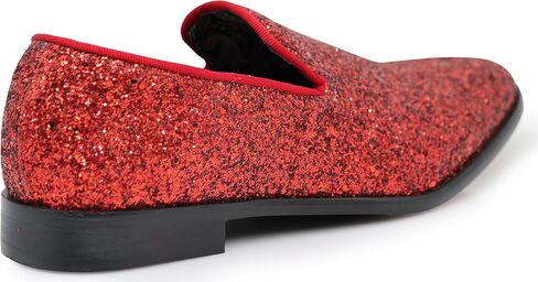 SPK04 Men's Vintage Glitter Dress Loafers Slip On Shoes Classic Tuxedo Dress Shoes in Saudi Arabia
