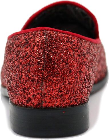 SPK04 Men's Vintage Glitter Dress Loafers Slip On Shoes Classic Tuxedo Dress Shoes in Saudi Arabia