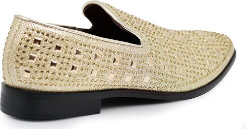 SPK11 Men's Vintage Fashion Rhinestone Designer Dress Loafers Slip On Shoes Classic Tuxedo Dress Shoes in Saudi Arabia